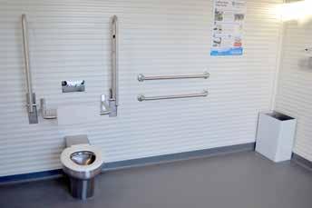 The major components within a Changing Places facility are: Height adjustable adult