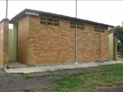 Proximity to: Sports grounds and bowling club, all with toilet facilities. Other: Other toilets are located on the sports ground and the club Close and demolish facility.