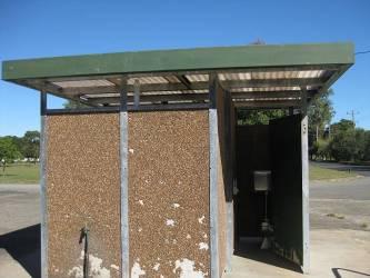 use park to stay overnight in motor homes. Roof replaced on facilities in 2010 after picture taken. Usage indicates the need for additional cleaning.