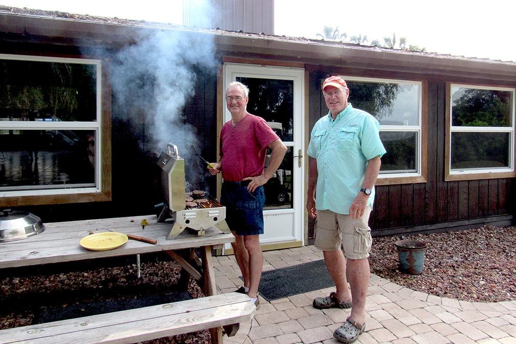 ot to be outdone, Bud and Brien start cooking