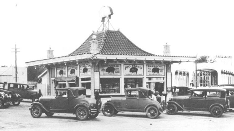 Where was the first drive-in restaurant? A. Royce Hailey s Pig Stand Opened in Dallas in 1921 Q.