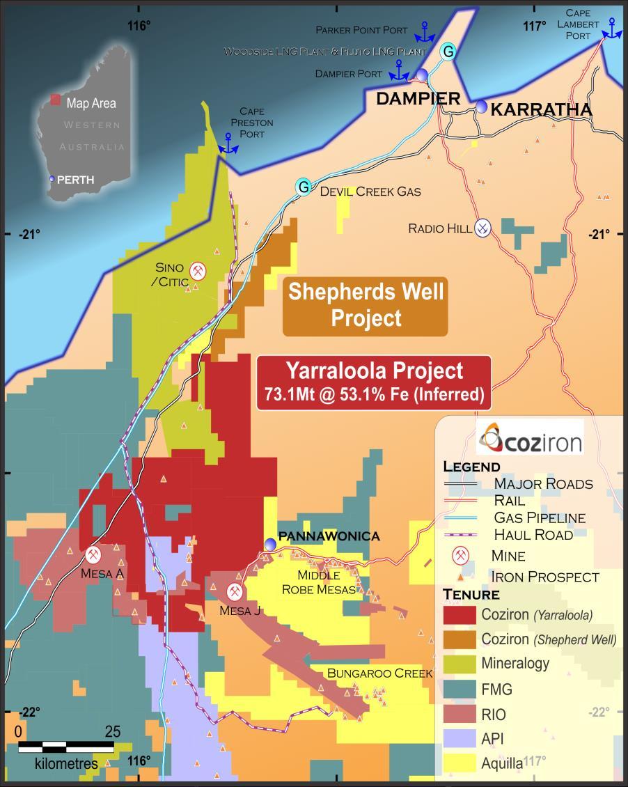 Surrounded By Value 11 Yarraloola Project is surrounded by significant iron-ore mines and projects CITIC / Sino (~$12B project) RIO (Multi $B Pilbara projects) FMG (Multi $B Pilbara projects) RHI