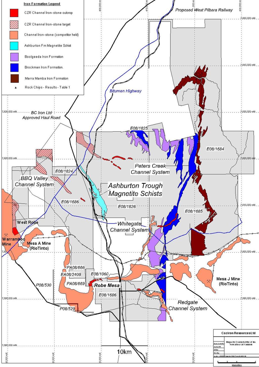 Yarraloola Project Resource Development Potential for multiple CID deposits Planned work to advance the Robe Mesa project from indicated to measured and test for resource extensions over next 6