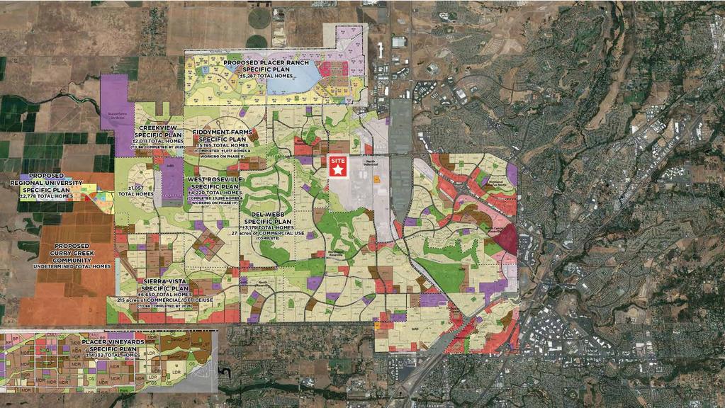 RETAIL AERIAL AERIAL 65 FUTURE ROSEVILLE PARKWAY EXTESIO 80 TRADE AREA STATISTICS OVER 42,000 RESIDETS