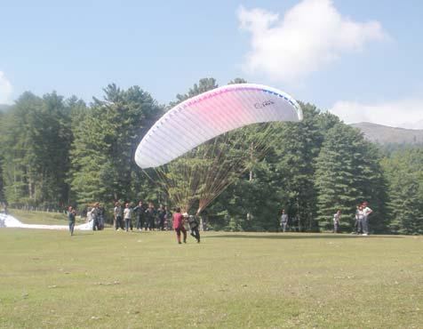 (g) Introduction to Para Gliding 8 The students were introduced to the currently famous air sport of paragliding.