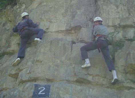 5 (a) Rock Climbing & Rappelling: The students were exposed to various
