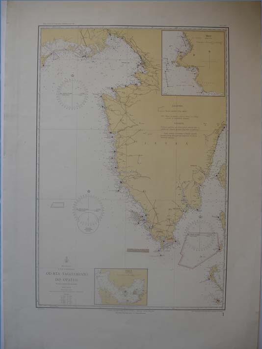 Among first maps made by Hydrographic institute Split after World war II, were seven maps of Adriatic (from the river