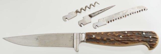 Corkscrew, punch and saw lock