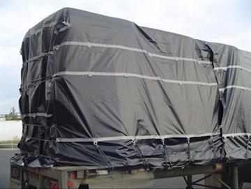 All dimensions are based on finished tarp size. Construction: Grommets spaced 24" on center.