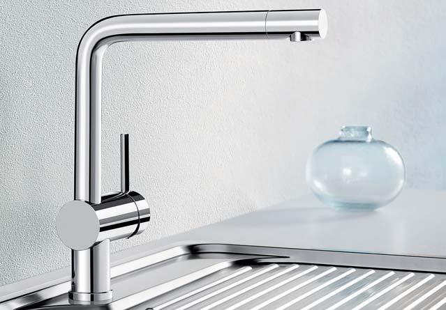 BLANCO LINUS BLANCO LINUS Metallic surface and SILGRANIT -Look Practical in form and function Spout can be swivelled through 360 for greater cover Design and colour of tap and SILGRANIT sink are a