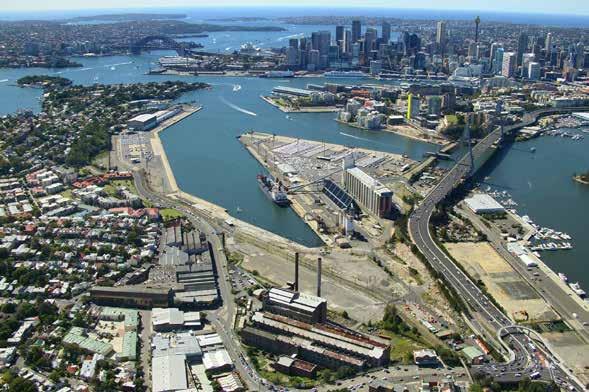 There are important port uses related to dry bulk that need to continue at Glebe Island Over recent decades the working port has moved from Sydney Harbour to Botany Bay.