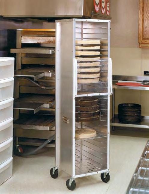 The Rolling Tower Pizza Racks are 66-inches tall, and