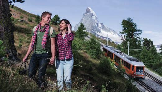 EXPERIENCES YEAR ROUND Gornergrat The Matterhorn Experience Surrounded by 29 four-thousand-metre peaks If you want to discover the dazzling beauty of the Alps, you ll soon realise that the trip to