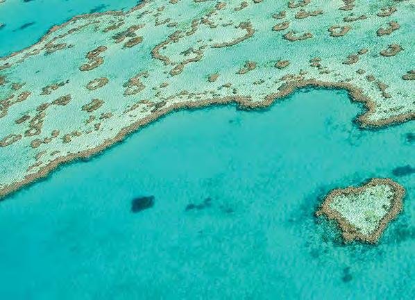IN THE HEART OF THE GREAT BARRIER REEF Aerial Heart Reef, Great Barrier Reef THE WORLD HERITAGE-LISTED GREAT BARRIER REEF IS ONE OF THE SEVEN NATURAL WONDERS OF THE WORLD AND THE LARGEST LIVING