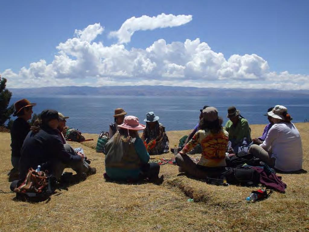 Ceremony Island of the moon, Lake Titicaca, Bolivia The group is kept to 10 or 12 people I keep the group size small to ensure a more intimate experience and find that we are often able to go to