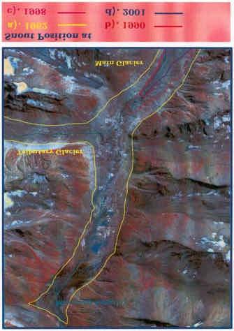 Initially, a map of the Parbati glacier was prepared using topographic map of Survey of India. In 1962, the glacial areal extent was 48.44 km 2 and it was fed by two major tributary glaciers.