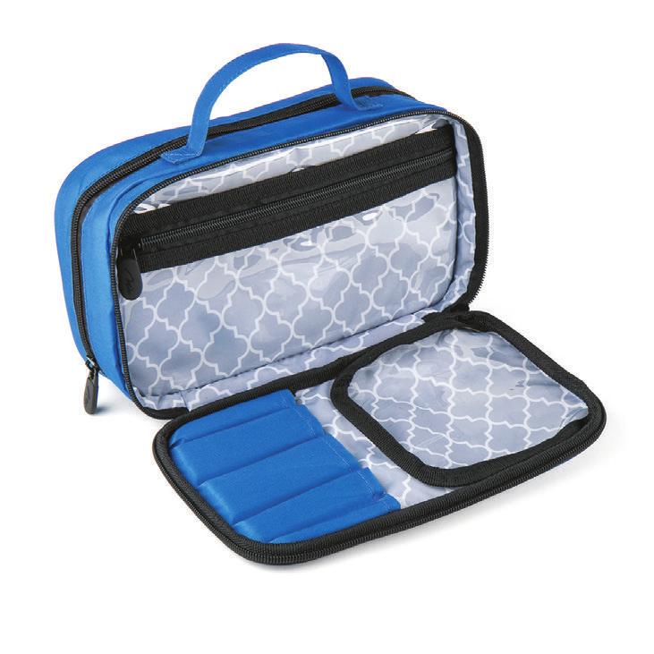 WM5104 Serenity Cosmetic Bag Soft and structured polyester bag with a contemporary pattern lining.