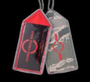 LUGGAGE TAGS & GARMENT BAG LUGGAGE TAGS & GARMENT BAG LUGGAGE TAGS GARMENT BAGS Make your luggage stand out with these tags Camo fabric on 1 side, bright orange on opposite side Vinyl slip-in pocket