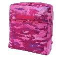 plus a large zippered pocket on front Pink Camo Fits ages 3-8 12" x 14" x 5.