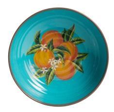 5cm 73755 / 12 way Seville Melamine Side Plate in Navy with terracotta effect