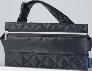 polyester shoulder bag in quilted design with a gorgeous shiny