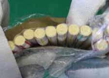 tablets of MDMA concealed in straws during the Customs inspection of four ordinary