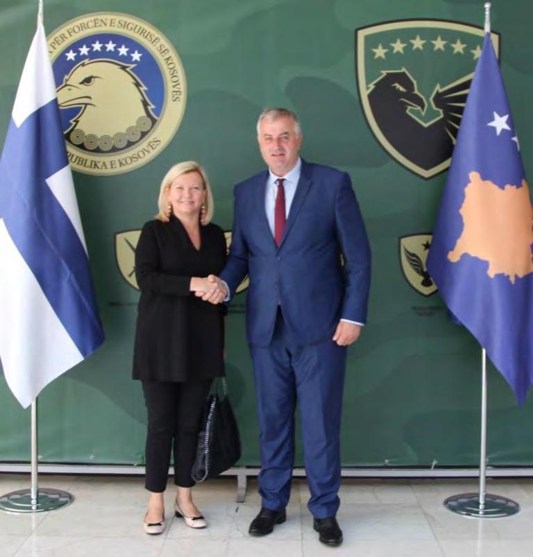 Minister Rrustem Berisha hosted for a meeting Finland `s Ambassador, Pia Stjernvall Wednesday, 12 September 2018. Minister for Kosovo Security Force, Mr.