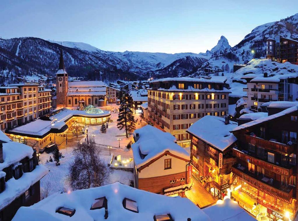 After winding your way past the tumbling waterfalls and dramatic gorges of the Matter valley, it s time to disembark and experience the world-class ski resort that is Zermatt, complete with 360km of