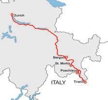 TRACK THE BERNINA EXPRESS 9 days / 8 nights SELF-GUIDE WALKING TOUR $1575 * SWISS EXPERIENCES Hiking above St.
