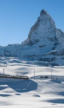 afternoon teas & cake and 4 2-course dinners Gornergrat Excursion (un-escorted) 25% off first spa treatment booked at the hotel Spa DEPARTS: Daily, 22 Nov 18-12 Apr 19 Zermatt is a lively winter