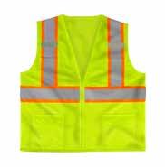 Velcro Tab Flaps Two Small Inside Chest Pockets Two Larger Inside Lower Pockets Sturdy Zip-Front Closure Meets ANSI/ISEA 107-2015 Class 2 Standards Color - Safety Green Sizes: Small - 6XL A P P A R E
