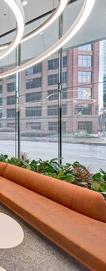 Step Into Green 191 North Wacker is a highly sustainable office environment with a focus on optimal tenant comfort and building efficiency.