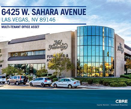 13 6425 WEST SAHARA AVENUE 6425 WEST SAHARA AVENUE // LAS VEGAS, NV 89146 PRICE: $3,966,000 PRICE: $105/SF OWNER-USER OFFICE/SHOWROOM CBRE is pleased to present an exceptional opportunity for an