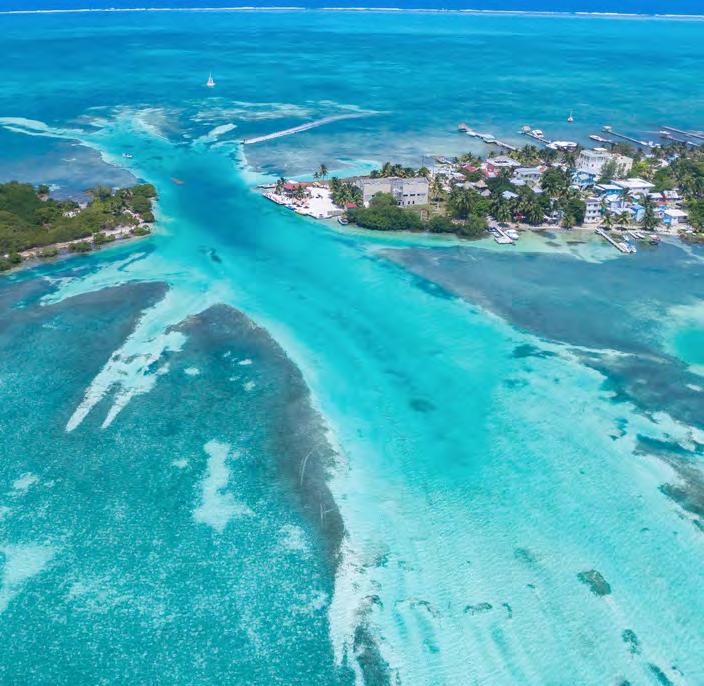 Saturday 23 November Caulker Caye A relaxed day as we take a water taxi to Caye Caulker, a small sand island located near the outer edge of the Belize Barrier Reef the second longest in the world.