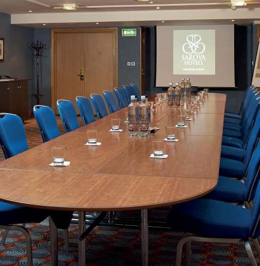 Contemporary and lightfilled with an atrium roof, the Buckingham Suite is perfect for meetings,