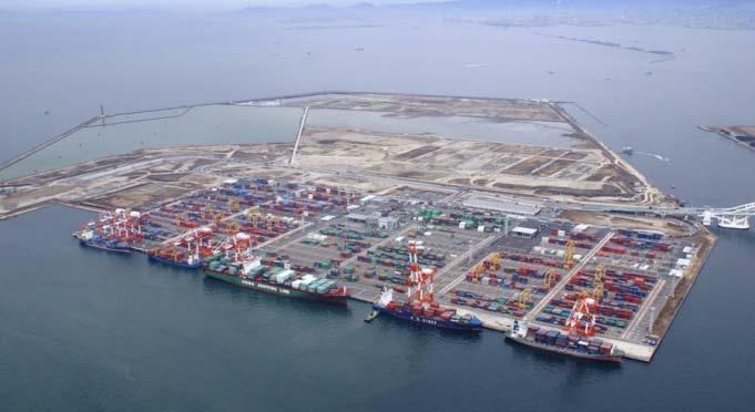 Development Bureau Osaka Port and Airport Office Under the decreasing relative positions of Japanese ports, Kobe Port and Osaka Port ware designated Super hub ports