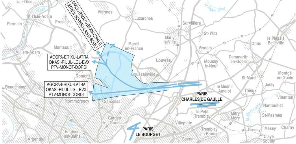 OCTOBER 2017 VOLUME OF ENVIRONMENTAL PROTECTION - DEPARTURES PARIS CHARLES DE GAULLE ENVIRONMENT PROTECTION AIRSPACE INITIAL DEPARTURES RWY 27 For each volume above, the lower vertical limit is