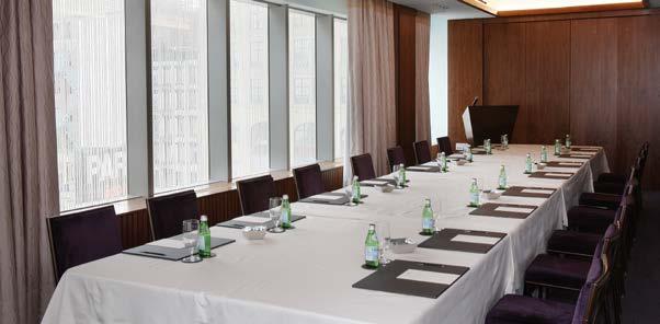 TRIBECA MEETING ROOM The simple elegance of the 704 square foot Tribeca Meeting Room is the perfect setting for