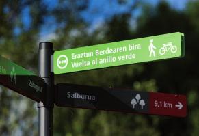 The Route around the Green Belt of Vitoria-Gasteiz is a circular and linking all the parks that form the Green Belt.