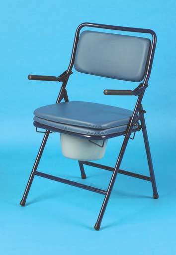 Both seat and pan come complete with lids for hygiene. Easily folded for orage and transportation. Seat height 19". Width between arms 18". AA2346 119.94 ( 99.