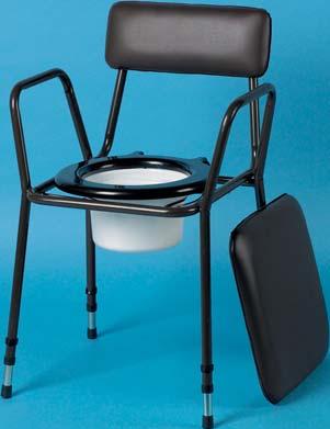 71) 598XF Seat width 22" 561.25 ( 467.71) Mobile Commode Sturdy chrome plated eel commode for safety and security.