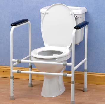 132 Toileting Adjuable Toilet Surround These urdy toilet surrounds are both height and width adjuable. The arms have handgrips for added comfort and to assi with anding. AA2202 Steel TA05 64.