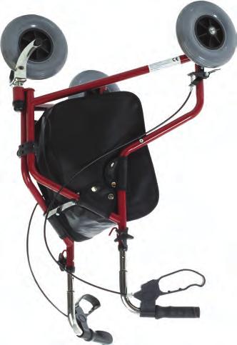 Features Very lightweight at 7kg or less Height adjustable handles 32-39 Arthritic -friendly loop cable brakes Underseat storage bag 7 / 18cm diameter solid tyres Seat Width 36cm (14 ) Seat Height 55.