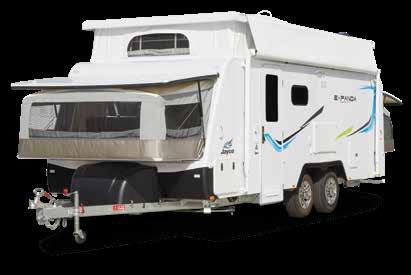 Featuring two expandable double beds with innerspring mattresses at each end, the Jayco Expanda offers a living space of a full-height caravan with the towing feel of a standard compact pop top.