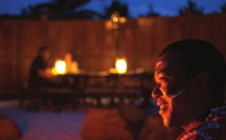 BOMA BLUE DRIFT BAR With a bond fire in the middle, the Boma is an open air family-friendly African restaurant.