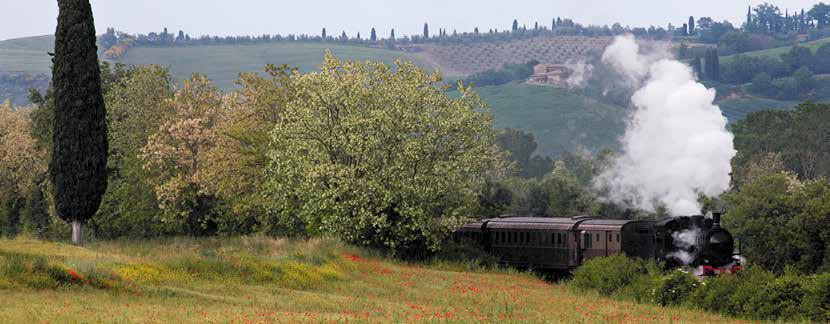 Steaming through the heart of Tuscany Live like a local, enjoy village festivals and food tastings 7 days from 790,- Includes steam train