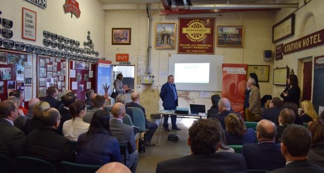 Thursday 28 th April 2016: Chesterfield Waterside and Barrow Hill Roundhouse update Champions heard from Destination Chesterfield Chair, Peter Swallow on the progress at Chesterfield Waterside, which