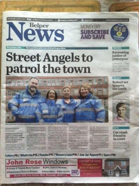 Street Angels Belper Street Angels was launched in summer 2012 under the overall umbrella of Hope for Belper and with the backing of Belper Town Council and Derbyshire police.