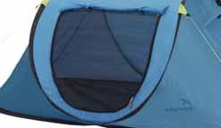 Pegs and guylines are supplied and are advised to increase the stability of the tent in adverse conditions.