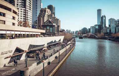 mighty Yarra River winds through the city on its way to Port